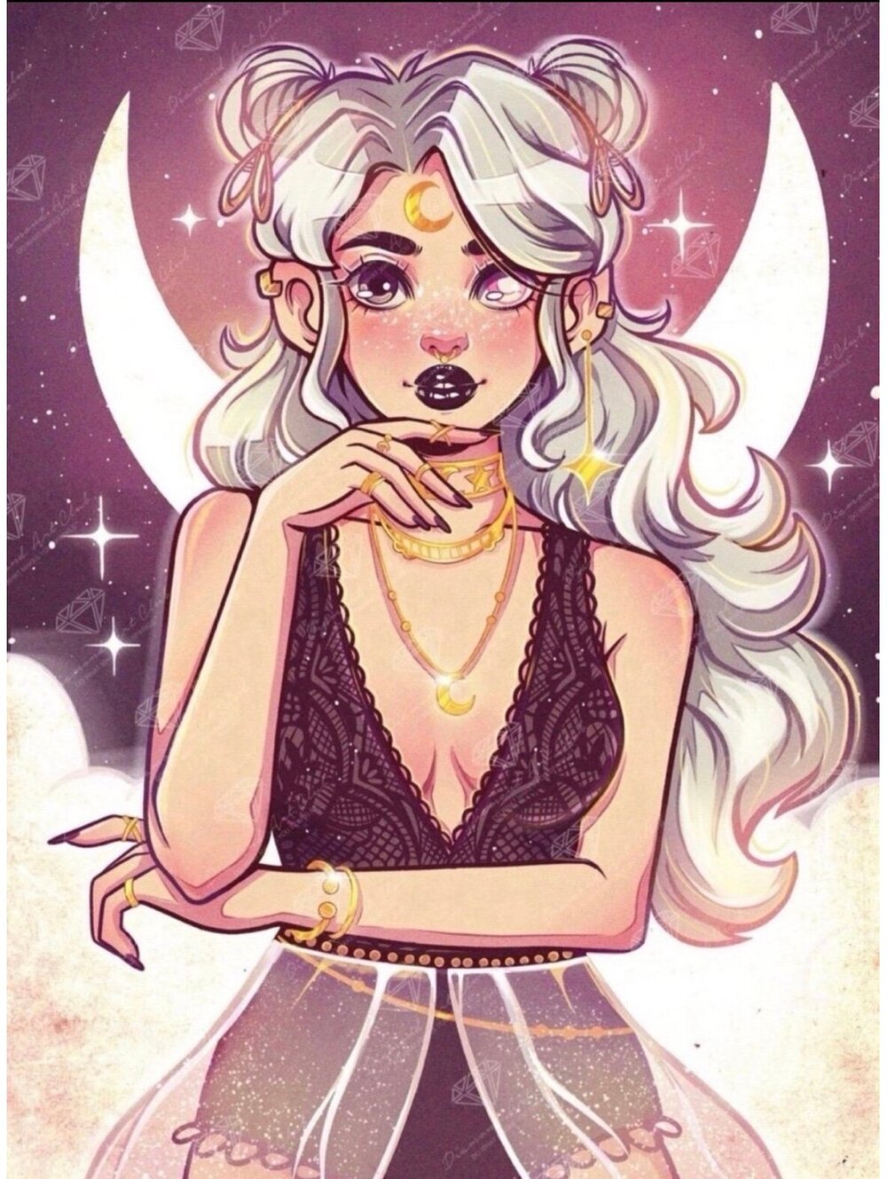 Moon Girl by MrsbutterD - Diamond Art Club